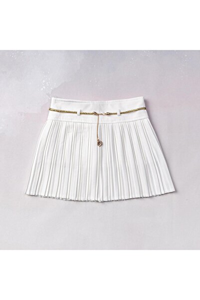 ETÇ BABY E.T.Ç BABY Kız Çocuk Kolye Kemer Detaylı Pileli Etek