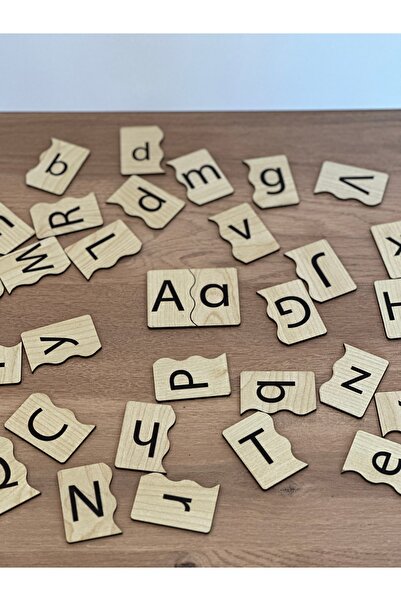Bellacasa Büyük Küçük Harf Eşleme Puzzle Kartı, Eğitici Oyuncak, Montessori E...