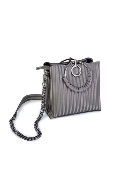 Nas Bag Geantă de damă cu lanț, elegantă, gri Cosmos