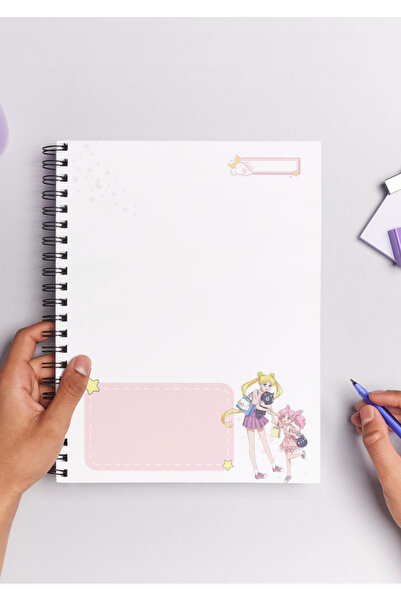 Home دفتر ملاحظات حلزوني من Sailor Moon Usagi مقاس A5 (50 ورقة)