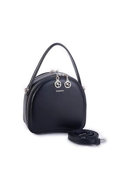 Nas Bag Mini geantă de mână și crossbody pentru femei Black Zra (17X17 CM)