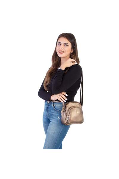 Nas Bag Kadın Çapraz Çanta Bakır Yıkamalı