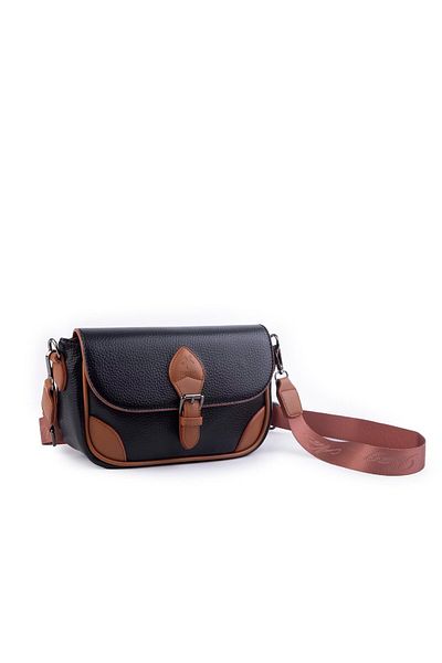 Nas Bag Original pentru femei Cross Black Tan Silan