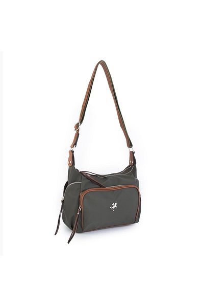 Nas Bag Geantă de damă verde bronzată Buzzy (26x21x15 cm)