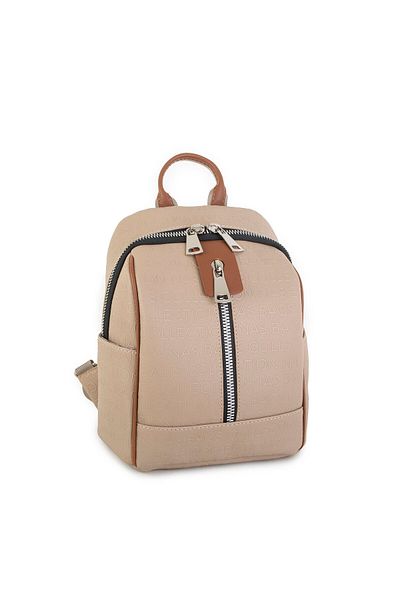 Nas Bag Γυναικείο σακίδιο πλάτης μεγάλου όγκου - Sand Tan ανάγλυφο
