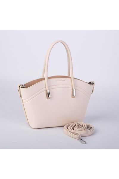 Nas Bag Mini geantă de coș Lopez crem - de mână și de cruce (20x18cm)