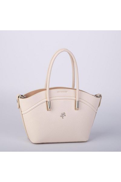 Nas Bag Mini geantă de coș Lopez crem - de mână și de cruce (20x18cm)