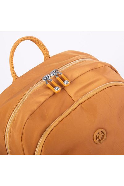 Nas Bag Mustard Colored Unisex Large Size Waterproof Backpack - Multi-compartment Extra Light