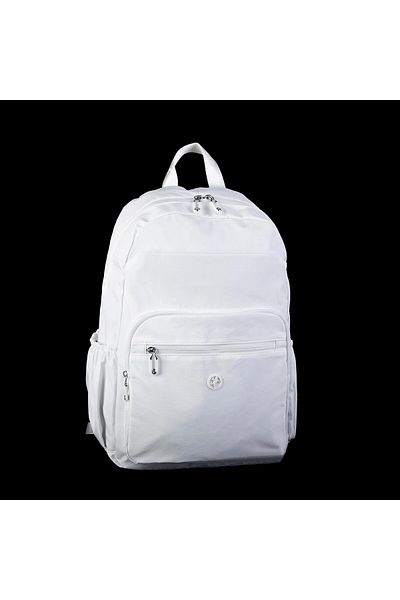 Nas Bag Λευκό σακίδιο πλάτης Unisex μεγάλου μεγέθους - Ελαφρύ και αδιάβροχο, πολλαπλών θέσεων