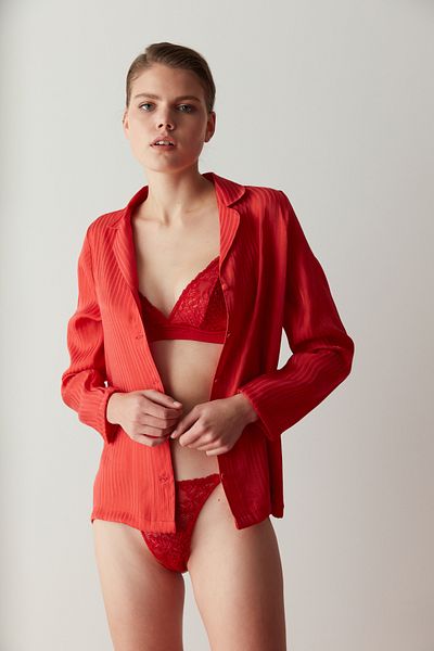Penti Tango Red Glam Lace Unpadded Bra