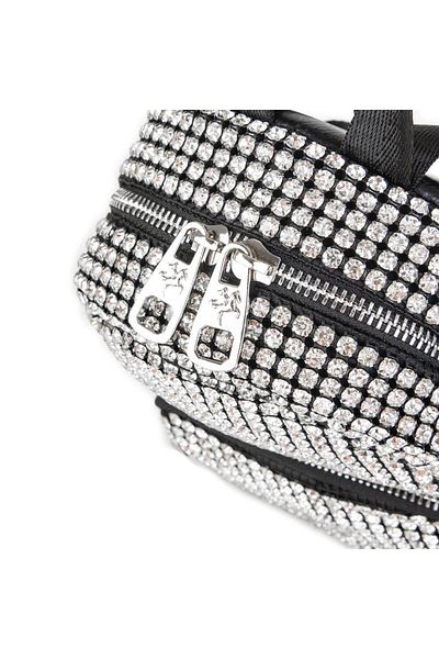 Nas Bag Rucsac de damă Silver Diamond Silver Stone Mini Geantă elegantă