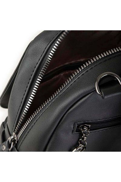 Nas Bag Rucsac și geantă de umăr pentru femei Design convertibil Black Nemo