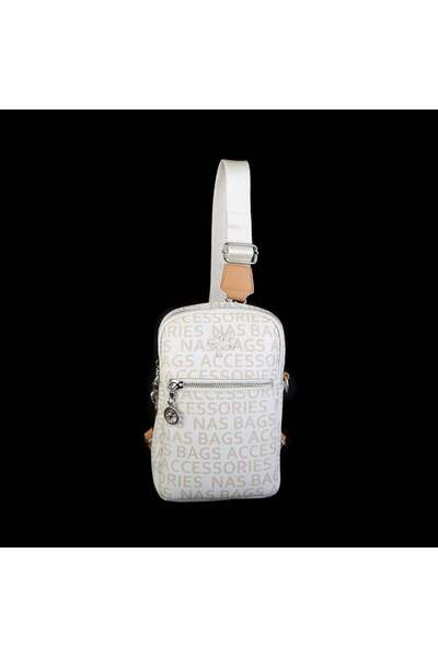 Nas Bag Geantă de damă pentru talie și corp Geantă de corp convertibilă Original Nas Bag Crem Camel Written