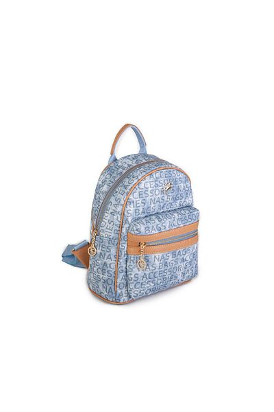 Nas Bag Rucsac de damă cu volum mare - Denim Camel Printed