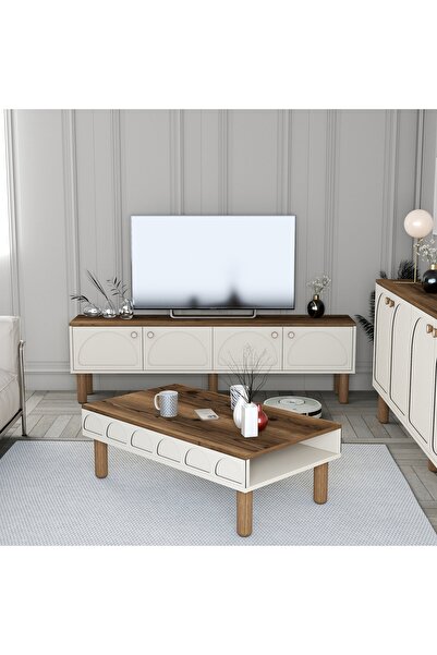 Variant Mobilya Bohem 2li Salon Takımı - Krem