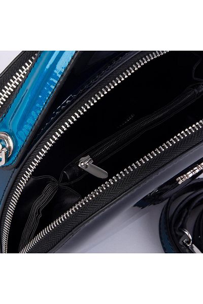 Nas Bag Mini geantă de mână și crossbody pentru femei, albastru bleumarin fumuriu (17X17 CM)
