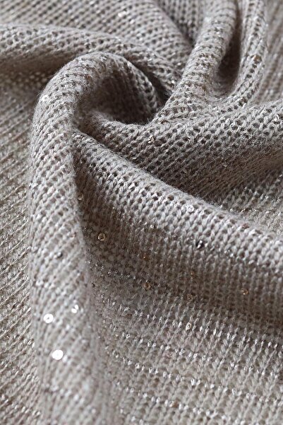 Kumaş Deposu Payetli Vizon Örme Kumaş