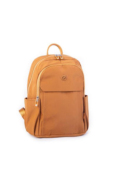 Nas Bag Mustard Colored Unisex Large Size Waterproof Backpack - Multi-compartment Extra Light