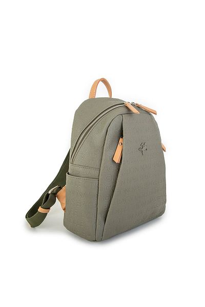 Nas Bag Green Camel Embossed - Women's Backpack