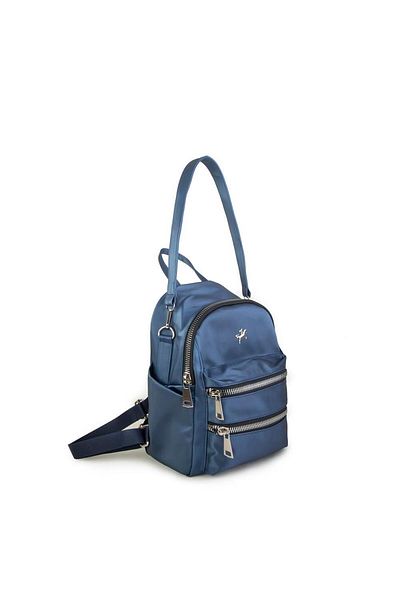 Nas Bag Rucsac de damă din satin bleumarin