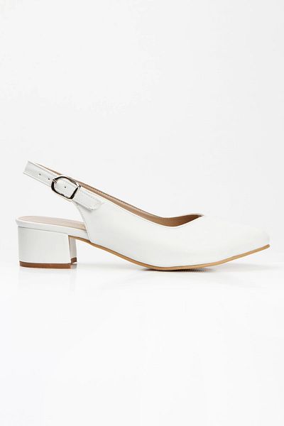 MFT AYAKKABI White 3 cm Short Thick Heel Casual Shoes