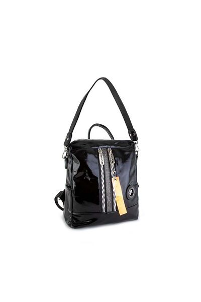 Nas Bag Black Glitter Wrinkled Women's Backpack
