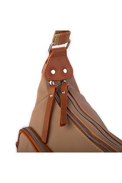 Nas Bag Geantă de damă Mink Tan Buzzy (26x21x15 cm)