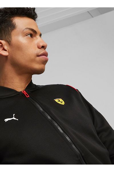 Puma Мъжко яке с цип и яка тип „стандартна кройка“ черно 62093601 Ferrari Race MT7 Track Jck