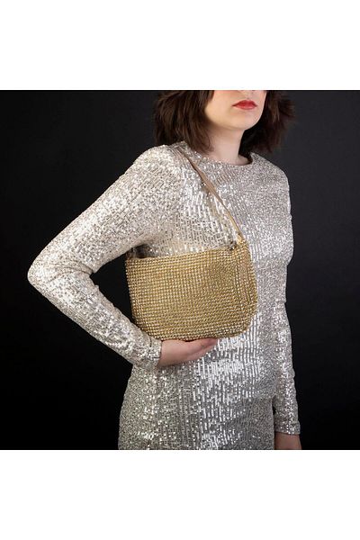 Nas Bag Geantă de damă Crossbody Gold Diamond Gold Stone