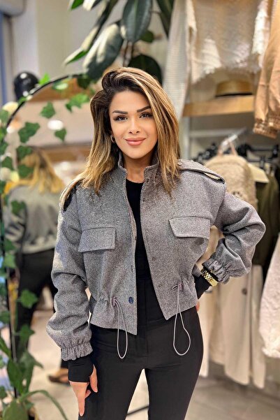 ESRAHELVACI Anthracite Parkas Short Jacket