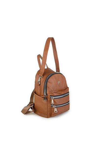 Nas Bag Γυναικείο σακίδιο πλάτης Tan Washed