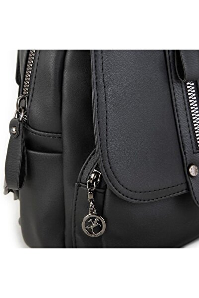 Nas Bag Dámský batoh a taška přes rameno konvertibilní design Black Nemo