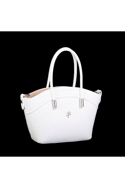 Nas Bag Geantă mini coș pentru femei, geantă de mână și crossbody alb Lopez (20x18cm)