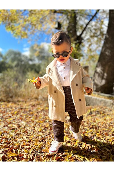 favorimkids KREM Kaşe Bebek Çocuk Kaban