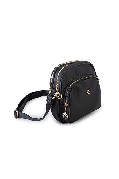 Nas Bag Geantă de damă din satin negru