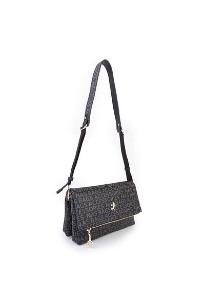 Nas Bag Geantă de damă, neagră, scrisă