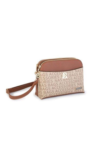 Nas Bag Geantă de damă, cu doi ochi, elegantă, din nurcă, cu scris