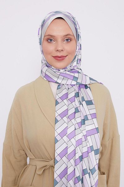 Levidor Mint Green Cube Pattern Angel Shawl