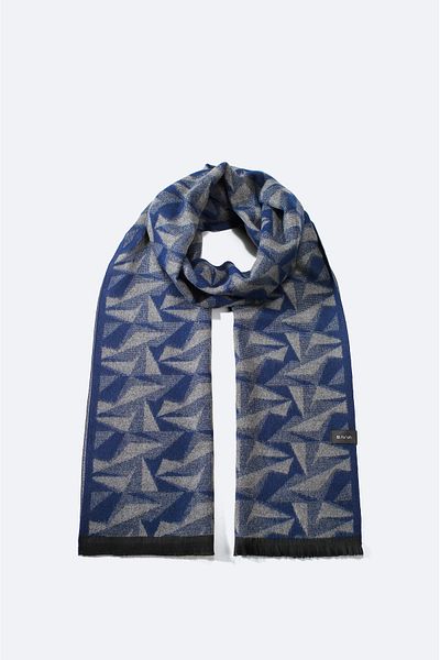 Avva Ανδρικό σάλι με φούντα Navy Blue A32Y9402