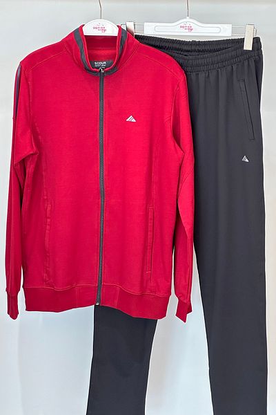 REMSA Ανδρική φόρμα Claret Red - Lycra Combed Cotton 3715