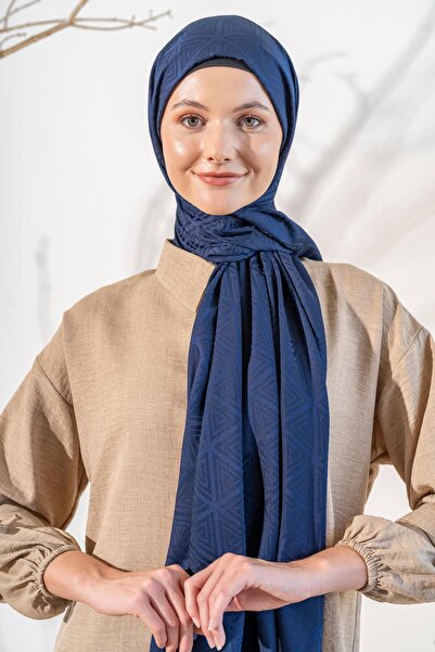 JAWEL Şal jacquard cu model piramidal de damă