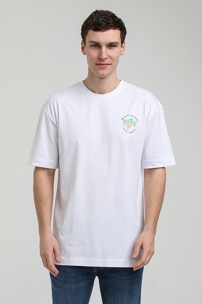 NEW WORLD POLO Crew Neck White Oversize T-Shirt 23ssm20336