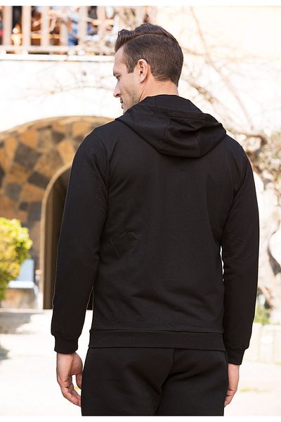 Masimar Men's 2 Thread Hooded Zippered Sweatshirt with Pockets