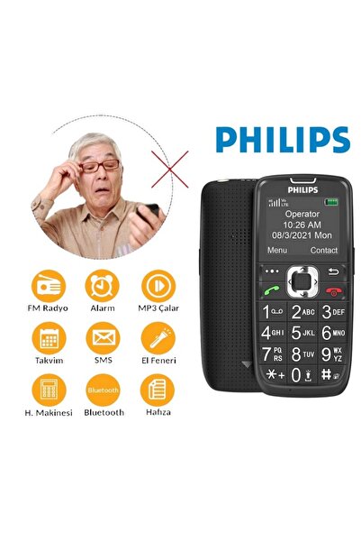 Philips Tuşlu Cep Telefonu Askerler Ve Yaşlılar Için Uygun