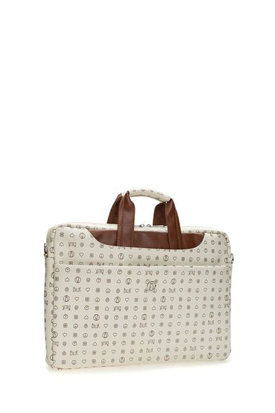 Bilik Deri Monogram Beige/tan Unisex Laptop & Χαρτοφύλακας Χαρτοφύλακας-mn