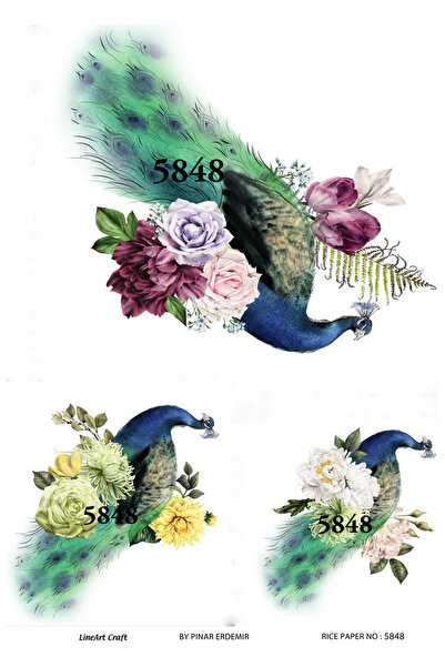 LİNEART ورق ديكوباج نحاسي Lineart رقم: L5848 - 29x42 سم