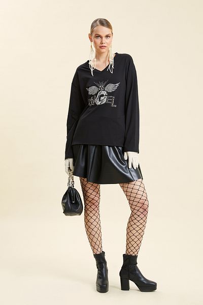 VERDA Text and Stone Printed T-Shirt