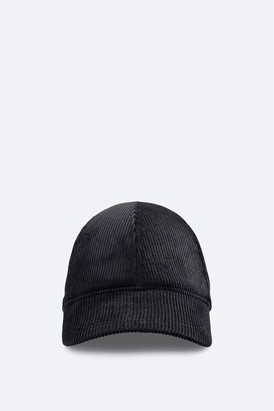 Avva Men's Black Corduroy 100% Cotton Sports Hat A32y9203