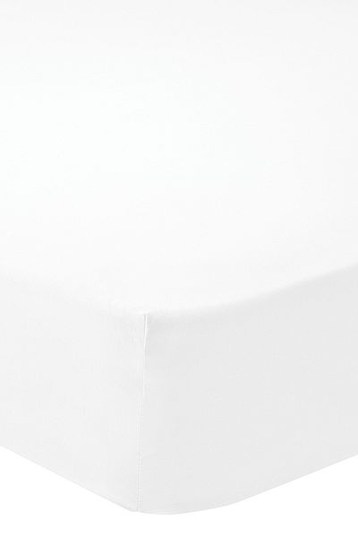 Puffy Naturalis Ranforce Single Fitted Sheet - White
