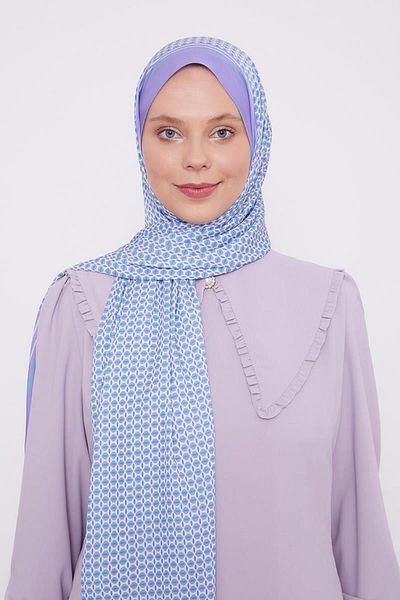 Levidor Purple Ellipse Pattern Club Shawl